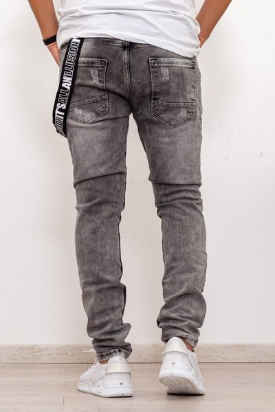 Blugi Barbati slim fit 1202-1 Gri (G65)